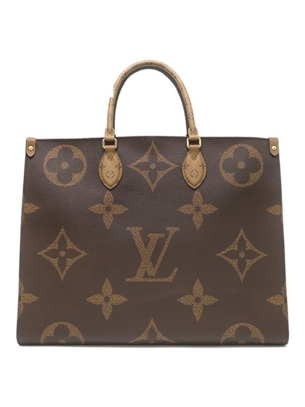 Louis Vuitton Tote Bag On The Go GM Monogram Canvas Reverse Gold Shoulder Brown